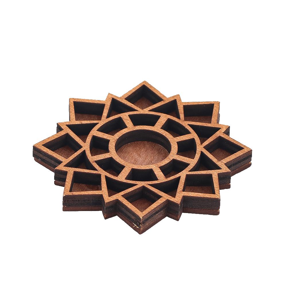 D5 Миниатюрные фигурки Полка для мелочей Деревянная мандала Кристалл Камень Минеральный образец Дисплей Коробка для хранения Декор сцены с конфетами и игрушками Поднос