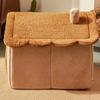 Washable Cat House Foldable Puppy Kennel Puppy Cave Pet House  Autumn