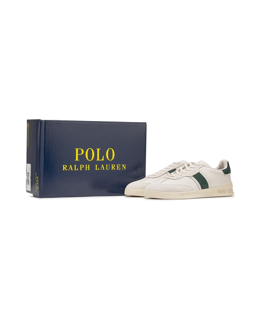 Polo Ralph Lauren Heritage Aera Leather Suede Sneakers - White