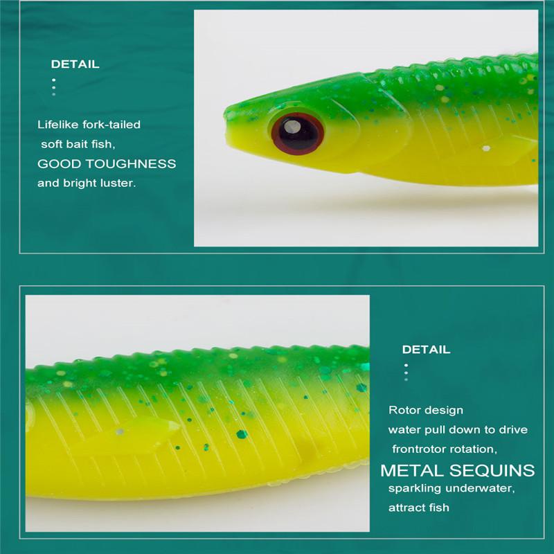 Bait Ftk Fake 10cm Fish Soft Bait Bass Bait 8g Fishing Tackle 5piece Fishing Bait Fixture
