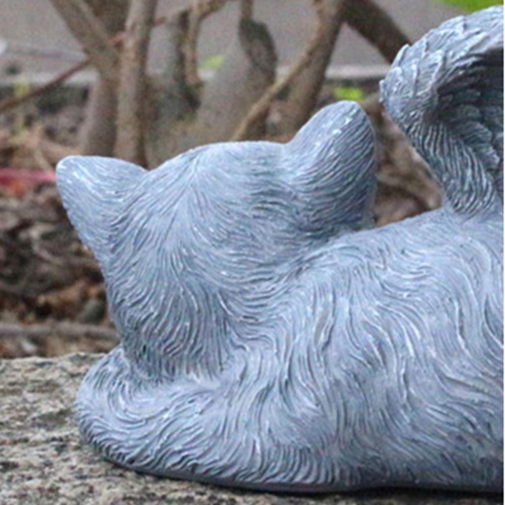 Gift Garden Design Pet Tombstone Sculpture Angel Dog Statue Cat Figurine Memorial Stone Ornaments