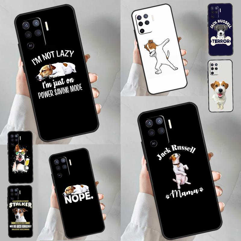 Jack Russell Terrier Cute Puppy Dog For OPPO A74 A94 A54 A17 A77 A58 A78 A98 A15 A5 A9 A96 A76 A16 A52 A72 A79 A53S A57S Case