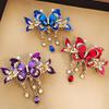 1/3Pcs Butterfly Hair Clips Rhinestone Butterfly Tassel Hair Claw Clips Vintage Boho Ponytail Holder Hair Accessories for Women Girls Styling Supplies