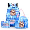 3Pcs/set Printed Backpack with Lunch Bag Pencil Case Student Teenager Boy Girl Bagpack Women's Backpack Set Travel Bag