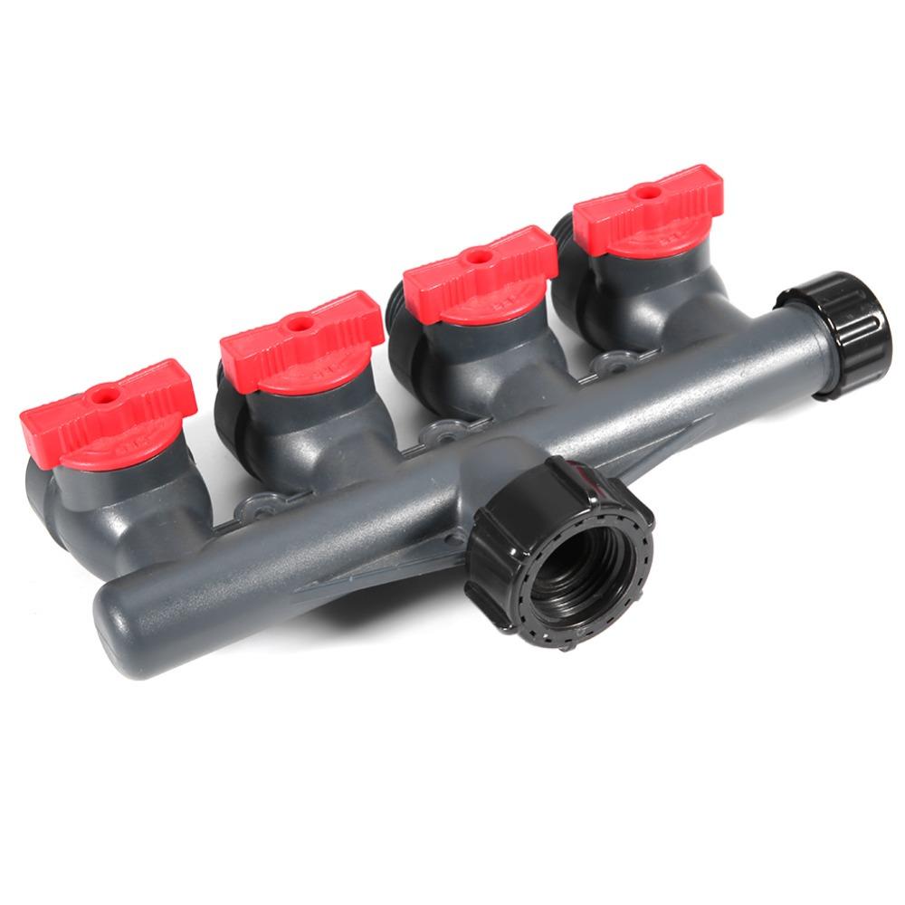 4 Way 4 Way Hose Splitter Plastic Garden Hose Splitter Durable Water Tap Splitter Home Garden