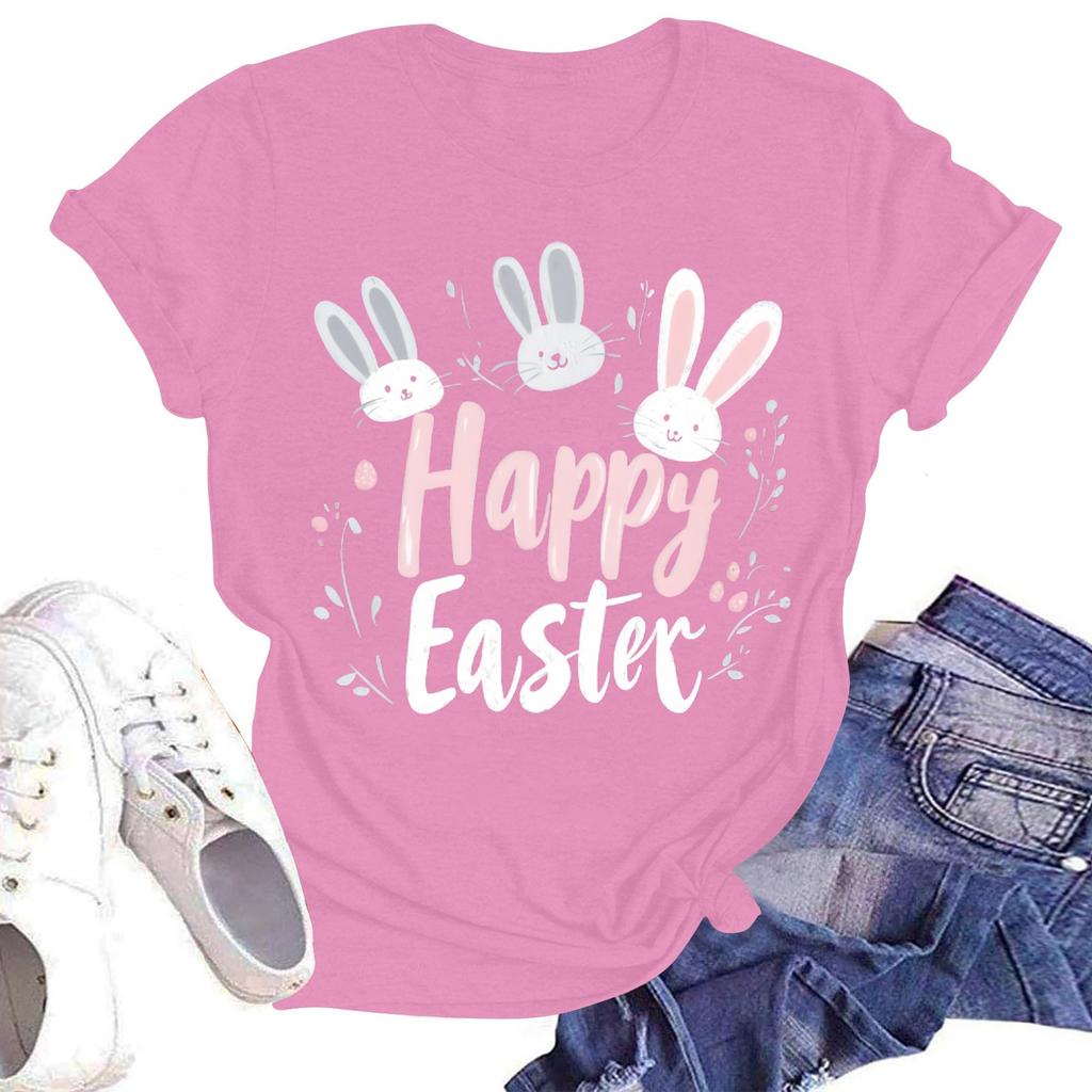 Женская повседневная свободная футболка с принтом, круглый вырез, пуловер, короткий рукав, топ