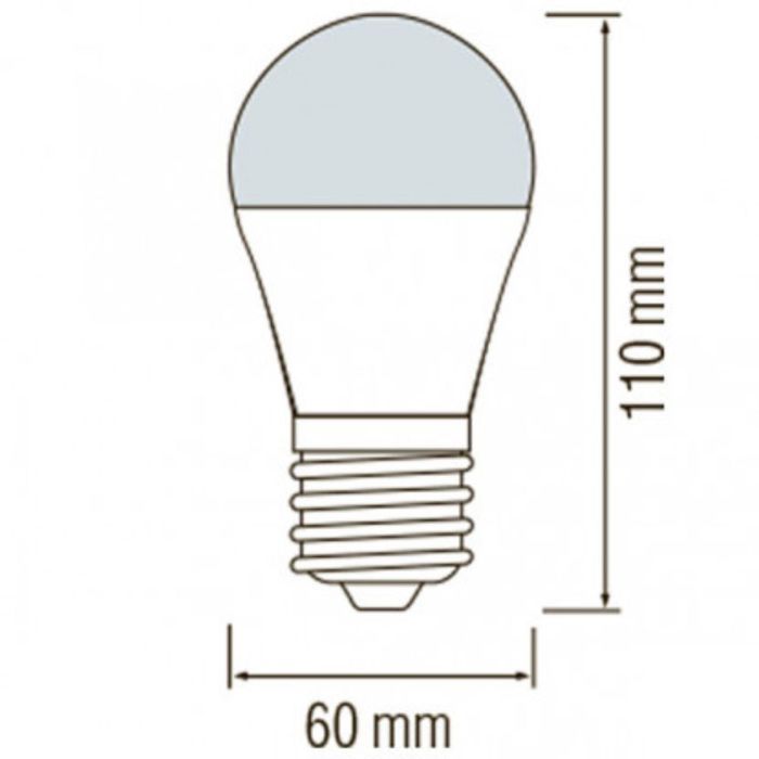 Ampoule - LED - Globe - 10W - E27 - 6000K - Économie d'énergie 85%