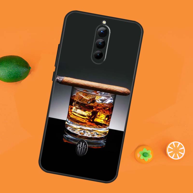 Чехол-кейс для напитков с сигарой и виски для ZTE Nubia Red Magic 8S 9S 10S 8 9 10 11 Pro Plus 6 7 6S 7S Pro RedMagic 10 Air