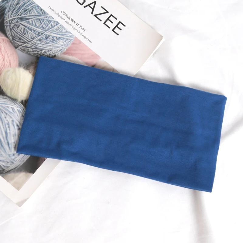 Корейская повязка на голову для бега, однотонная, широкие эластичные резинки для волос, женская, мужская, для спорта, йоги, черная, мягкая, для умывания лица, макияжа, головной убор