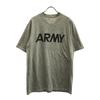 SOFFE ARMY Print Pattern Short Sleeve T-shirt M Gray Back Print Men's Used