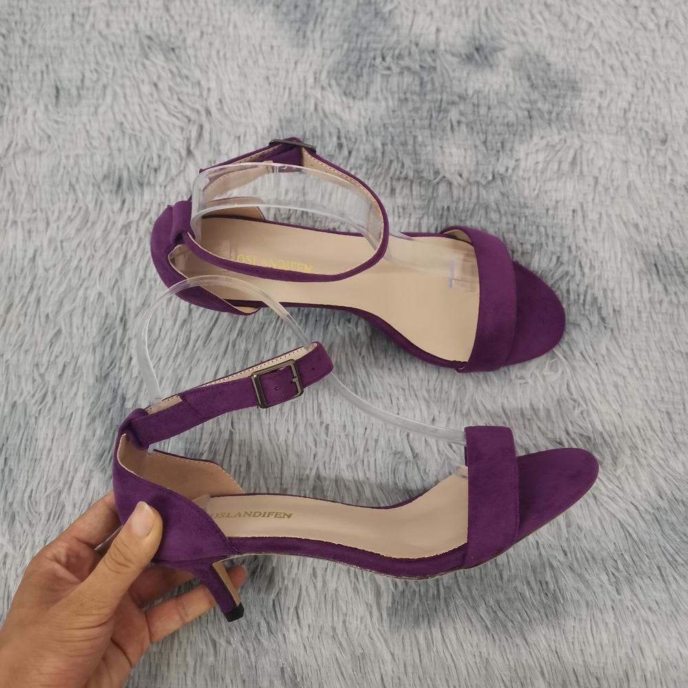 LOSLANDIFEN женские босоножки летние на низком каблуке с ремешком на щиколотке босоножки с открытым носком сексуальные высокие свадебные туфли для вечеринки обувь