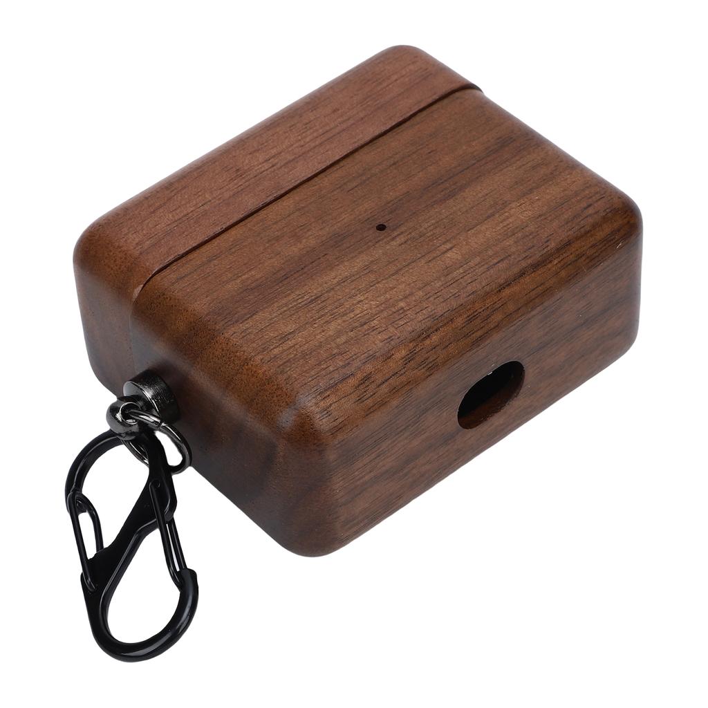 Protective Cover Fit for   Pi8 Wireless   Earbuds Charging Case Hand Polished   Earphone Case Walnut Wood Cover