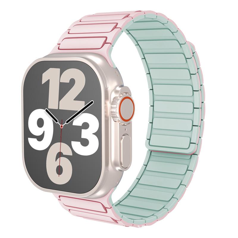Магнитная петля для Apple Watch Series 10 46 мм ремешок 44 мм 45 мм 38 мм 42 мм 41 мм ремень силиконовый браслет iWatch Ultra 2 49 мм 9 8 7 6 5 9 Se 40 мм ремешок