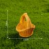 Bamboo Basket Chair Dustpan Dollhouse Simulation Decoration' Dollhouse Miniature Furniture Resin