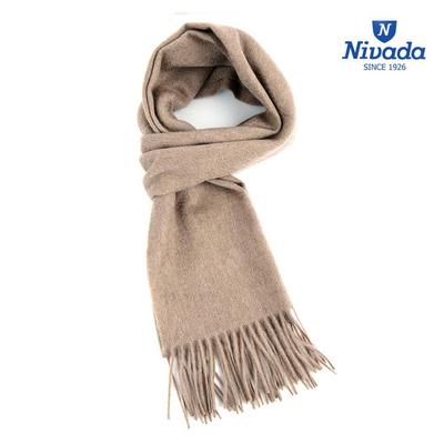 [NIVADA] Шарф-муфта Nivada 8001 100% кашемир, коричневый (30x180см)