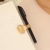 Multi-functional Spring Pen Clip Metal Pencil Holder Vintage Bookmark  Stationery Supplies