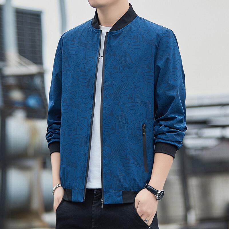 Весенняя и осенняя новая куртка мужская с воротником-стойкой повседневная куртка мужская весенне-осенняя дышащая молодежная облегающая трендовая мужская одежда