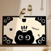2pcs Diatom Mud Style Floor Mat Special-shaped Cartoon Cat Floor Mat Entrance Door Mat