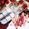 1boxChristmas Snowflake Nail Art Glitter Decorations Autumn Winter Red Gold White Snowflakes Mixed Colors Wearable Nail Glitter