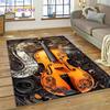 Dream Violin Cello Music Instrument Carpet Rug for Home Living Room Bedroom Sofa Doormat Decor,kids Area Rug Non-slip Floor Mat