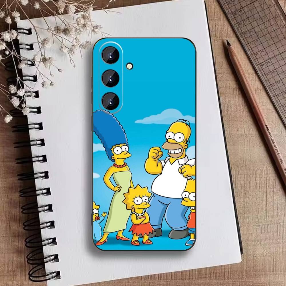 Мультяшный чехол для телефона The D-Simpsons для Samsung Galaxy A73,A21s,A22,A31,A52,A53,A71,A41 Мягкий черный корпус