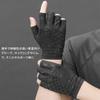 ROCKBROS Summer Cycling UV for Smartphone and Driving Size Gloves, Fingerless, Protection, Thin, Operation, Fishing, Cycling, (5-Fingerless, L, Black)