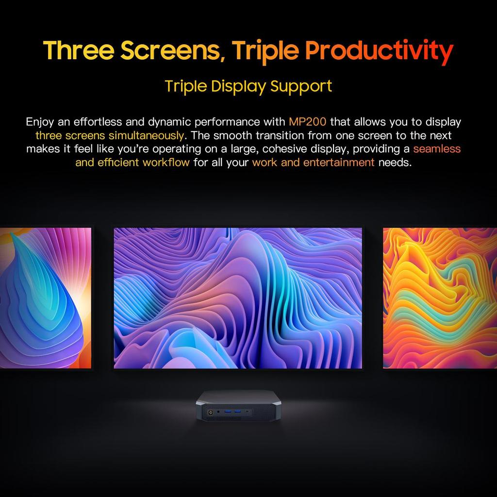 Blackview Мини-ПК MP200 Настольный компьютер Intel 11-го поколения I9-11900H до 4,9 ГГц, 16 ГБ DDR4, 512 ГБ/1 ТБ SSD, Windows 11 Pro, Wi-Fi 6, 4K DH ПК