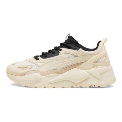 Кроссовки Rs-X Fabric Round Toe Lace-Up Non-Slip Low-Top Lifestyle Sneakers Unisex Sneakers Beige Black 390776-30