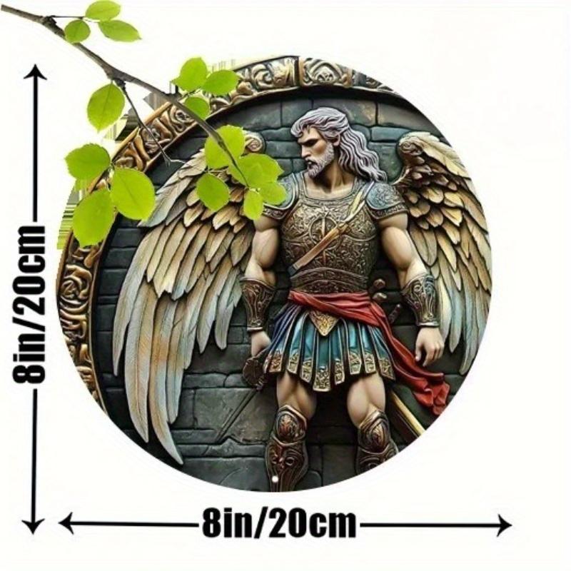 2d Flat 20*20cm, Angel Warriors, Mythical Fighters, Festive Decorations, Christmas Gifts, Thanksgiving Presents, Exquisite Wooden Wall Art