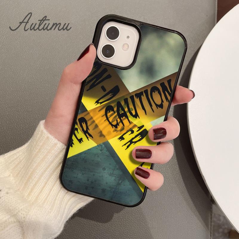Забавный чехол с надписью «Осторожно, опасность» для iPhone 11 12 13 14 Pro Max mini XR XS SE 2020 6S 7 8 Plus Samsung Galaxy S21 S22