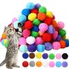 98 шт. 3 см Разноцветные Плюшевые Мячики-Дразнилки для Кошек - Прочные Жевательные Мячики для Дрессировки Кошек и Собак, Мягкие Товары для Развлечения Питомцев ZSY