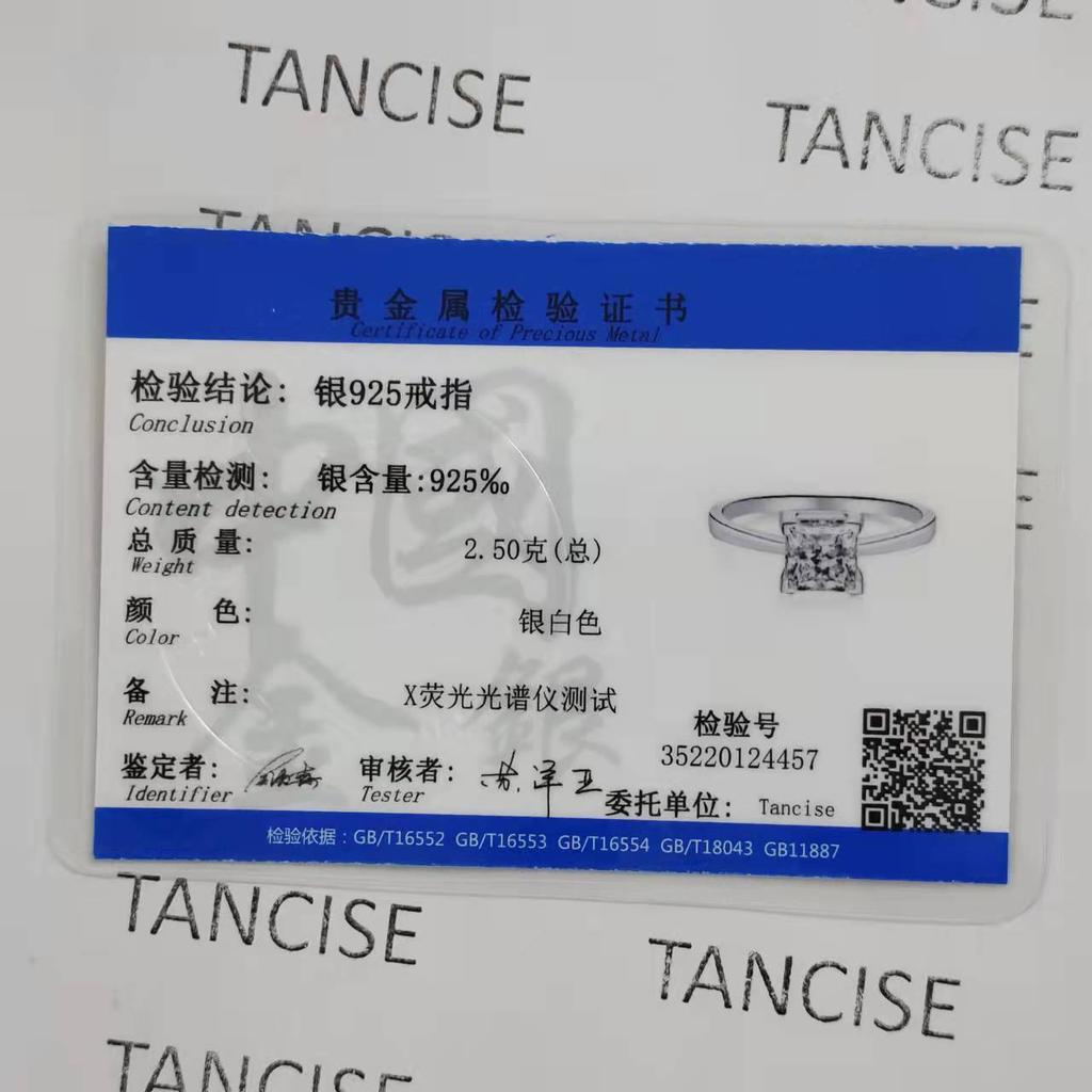 Tancise Classic стерлингового серебра 925 пробы кольцо с цирконом женские ювелирные изделия свадебное обещание вечерние подарок