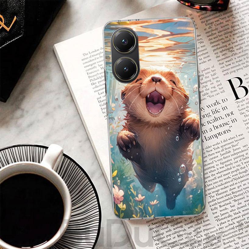 Животное Выдра Милый Мультяшный Чехол Для Xiaomi Poco X7 X6 X5 Pro X3 Nfc F7 Ultra Чехол Для Телефона F6 F5 X4 F4 Gt F3 M6 M5S M4 M3 Печать Она