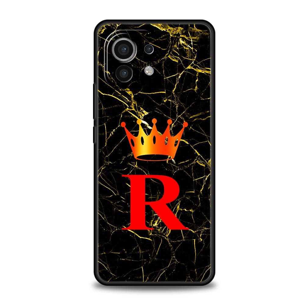Marble Letter Phone Case Cover for Xiaomi Mi 17 15 14 13 12 11 Ultra 15T 14T 13T 12T 11T Pro Lite 5G Soft TPU Shell Fundas Capas
