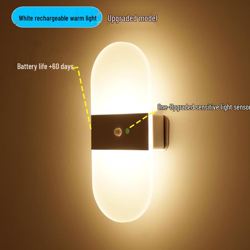 Rechargeable Touch Sensor Cordless Wall Light for Bedroom, Living Room, or Corridor