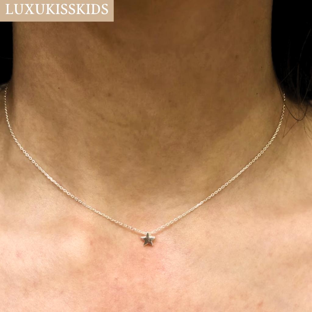 LUXUKISSKIDS сердце звезда луна кулон ожерелья крошечные подвески колье из нержавеющей стали для женщин/девочек свитер Y2K ювелирные изделия в стиле бохо ожерелья