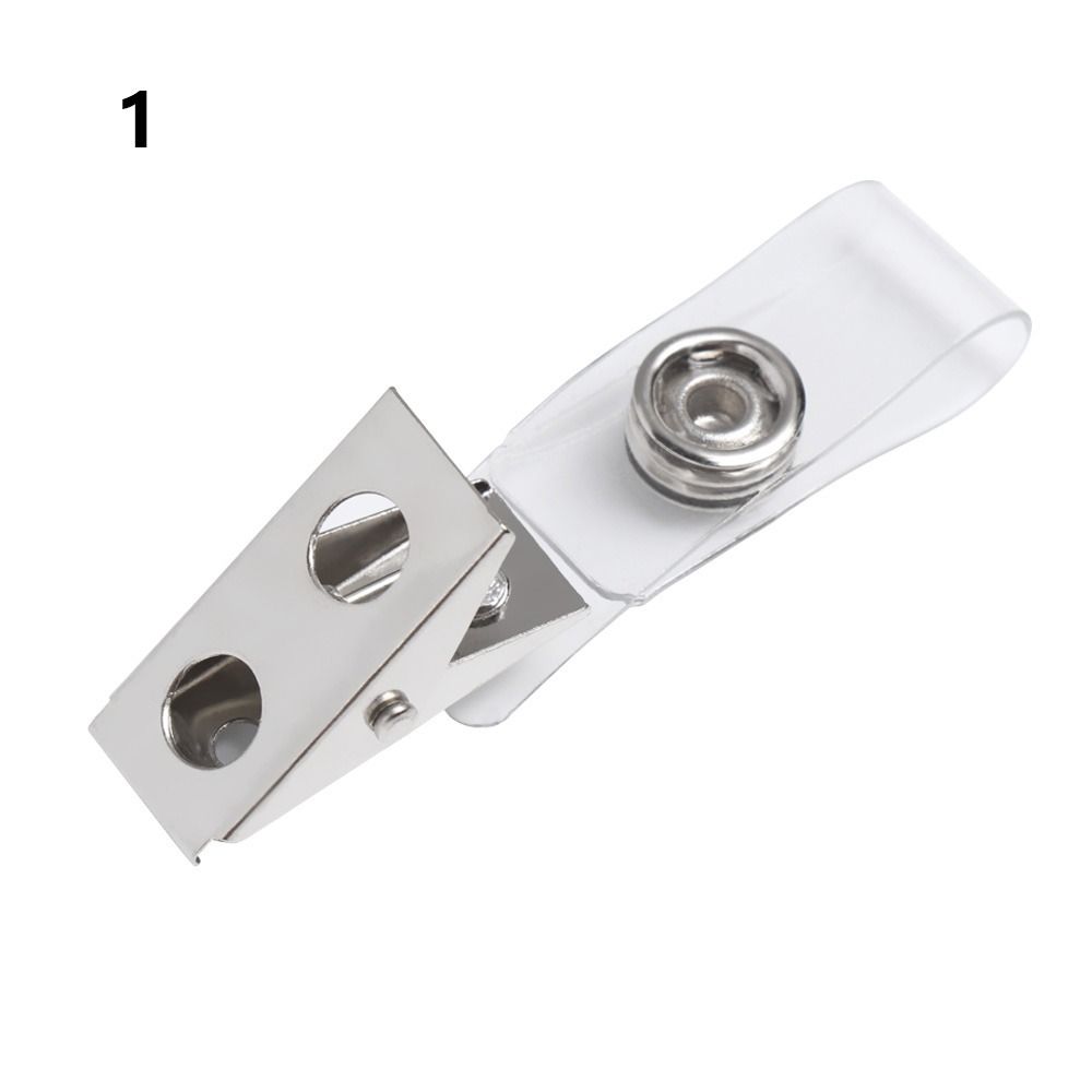 Badge Card Holder Stainless Steel Lanyard Clips Key Name Tag Lanyard Clips Binder Stationary Reel