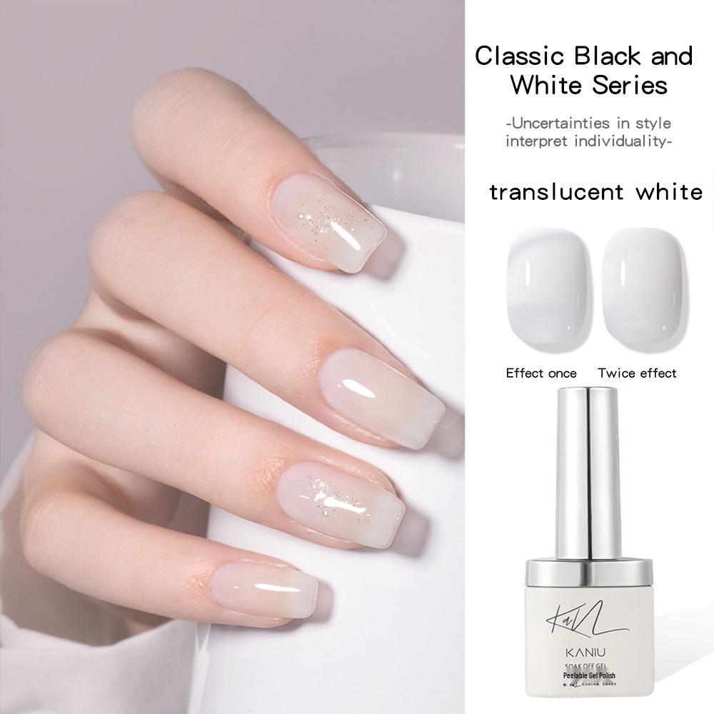 Высокопигментированный УФ-гель-лак для ногтей Белый и Черный - Универсальные Базовые Цвета для Нейл-арта