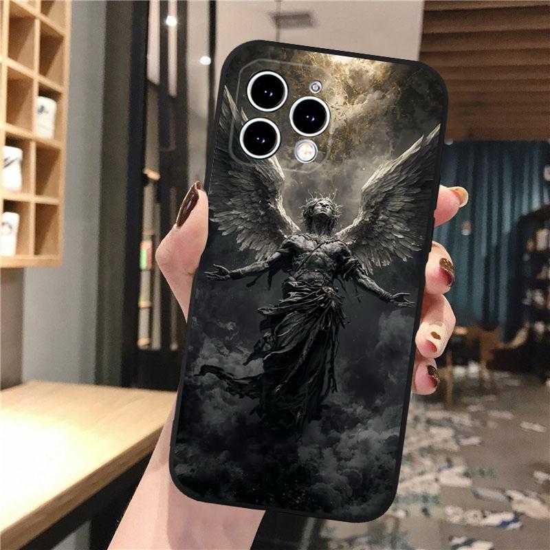 Чехол для телефона для iphone 17 Pro Max 17 Pro Air 16 15 14 13 Pro Max 15 16 Pro 15Plus Черный Ангел Смерть демон