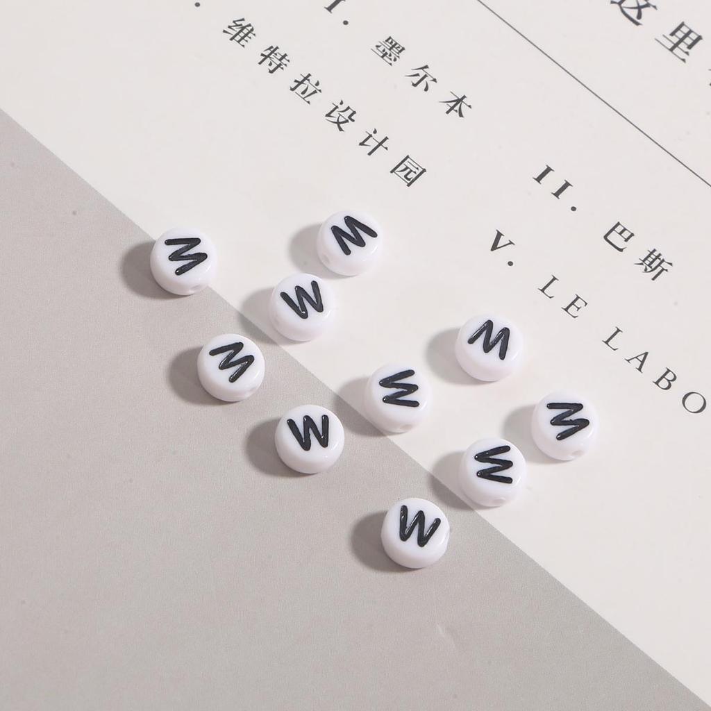 100 шт. бусины с буквами, круглые бусины с буквами алфавита, акриловые бусины, сделай сам, изготовление ювелирных изделий, браслет, ожерелье, аксессуары