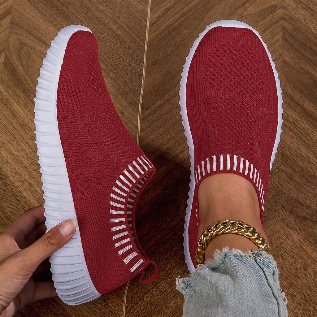 2024 Женская мода сетчатые спортивные дышащие ленивые мокасины с плоской подошвой нескользящие походные туфли женские кроссовки тренд теннис