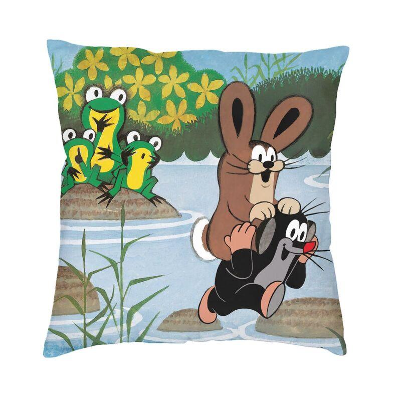 Cute Happy Mole Krtek Nordic Throw Pillow Covers Home Decorative D Printing Custom Cartoon Little Maulwurf Car Cushion Case