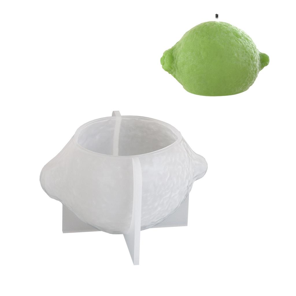 Гибкая многоразовая силиконовая форма для создания 3D свечей в форме лимона с ароматом, мыловарения и проектов по рукоделию из эпоксидных смол