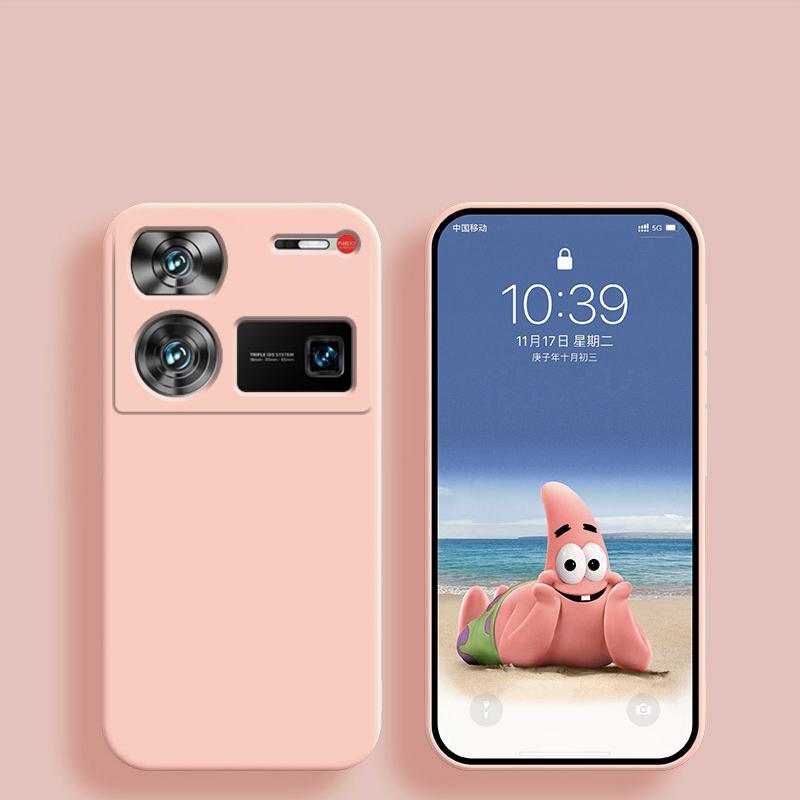 For Nubia Z60 Ultra Case Square Liquid Silicone Phone Cases For ZTE Nubia Z60 Z 60 Ultra Z60Ultra Shockproof Soft Back Cover