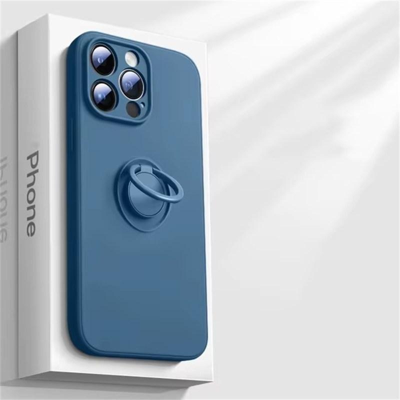 Роскошный чехол-держатель из жидкого силикона для iPhone 16 15 14 13 12 11 Pro Max Mini X XR XS Max 7 8 Plus SE 2020 2022