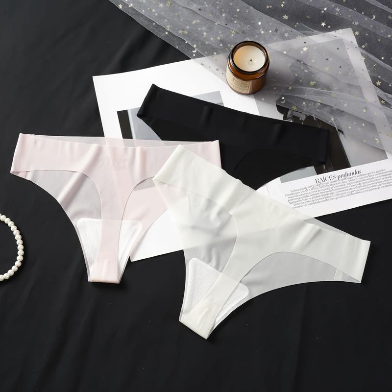 Прозрачные трусики-стринги женские ультратонкие, сексуальные, бесшовные, с низкой посадкой, быстросохнущие