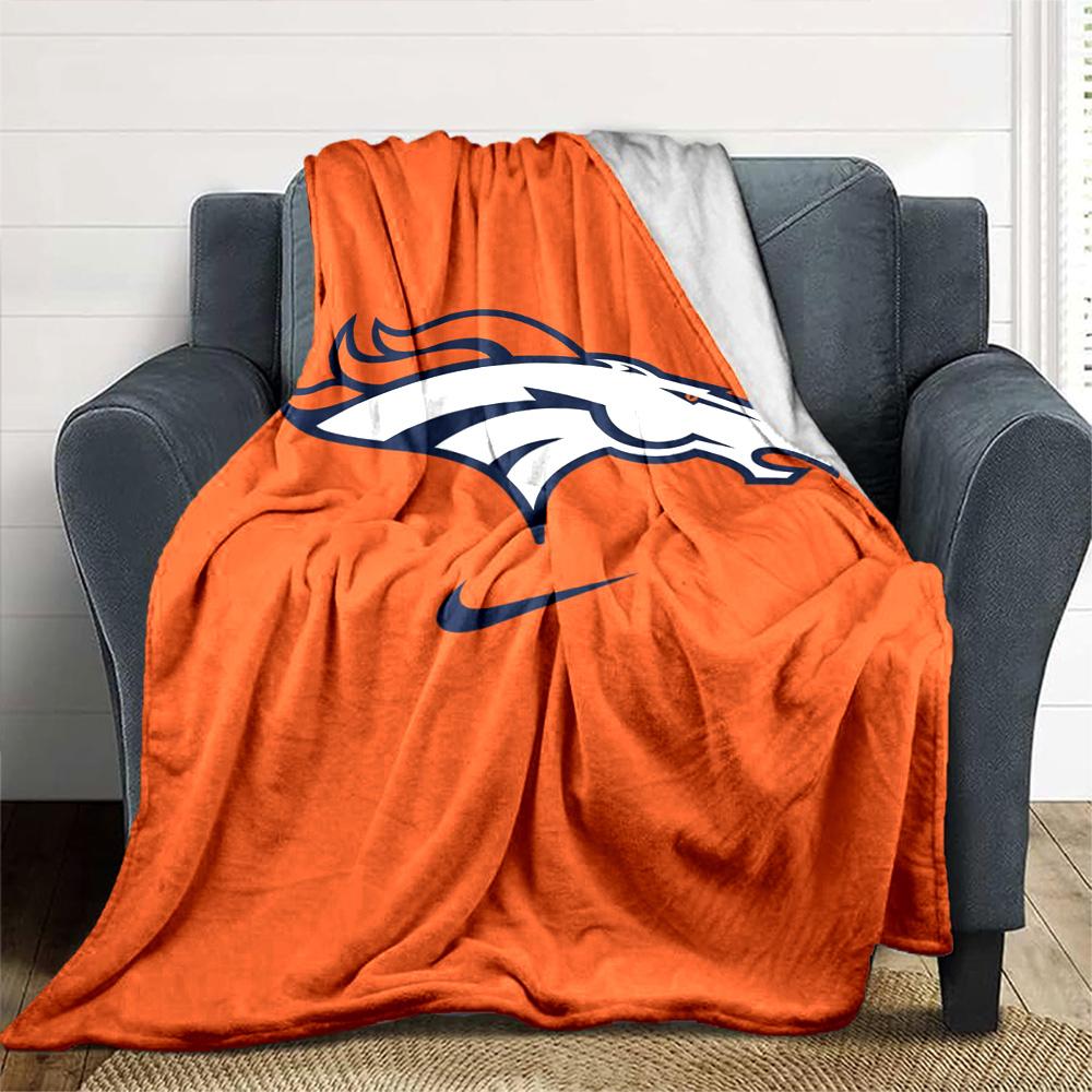 Denver Broncos Logo Blanket Soft Warm Cozy Suitable For Couch Chair Picnics Four Seasons Multipurpose Modern Birthday Christmas Gift Blanket