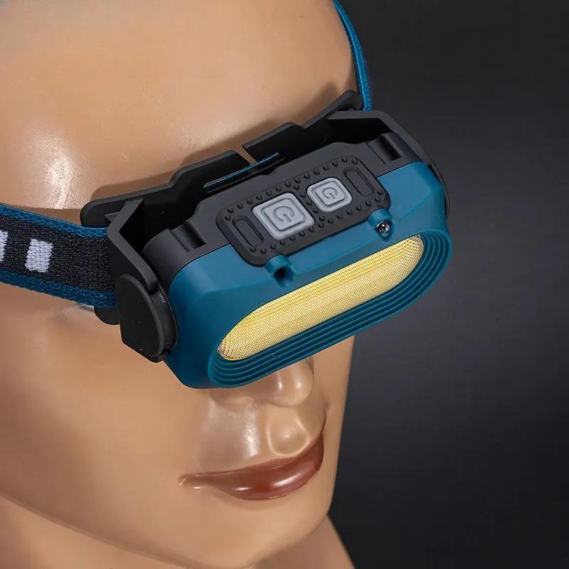 USB-заряжаемая налобная фара для улицы, дома, портативная светодиодная налобная фара со встроенным литиевым аккумулятором 1800 мАч