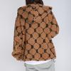 New MLB Old Flower Velvet Jackets Unisex Light Brown 3AJPF1316-43BGD