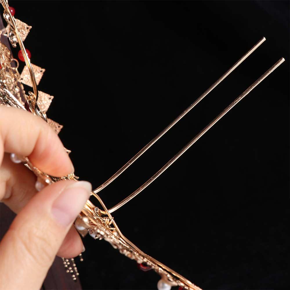 Цинковый сплав цинка свадебный головной убор пластиковая свадебная тиара винтажные аксессуары для волос ханьфу